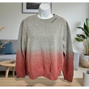 Treasure & Bond Grey Pink Ombre Sweatshirt Sz M You Are Loved Fleece Top